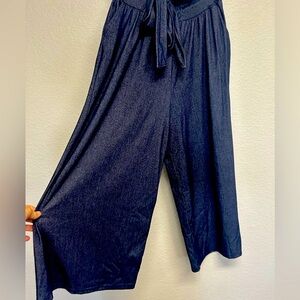 ShoSho Wide Leg Blue Capri Pants. Size XL
